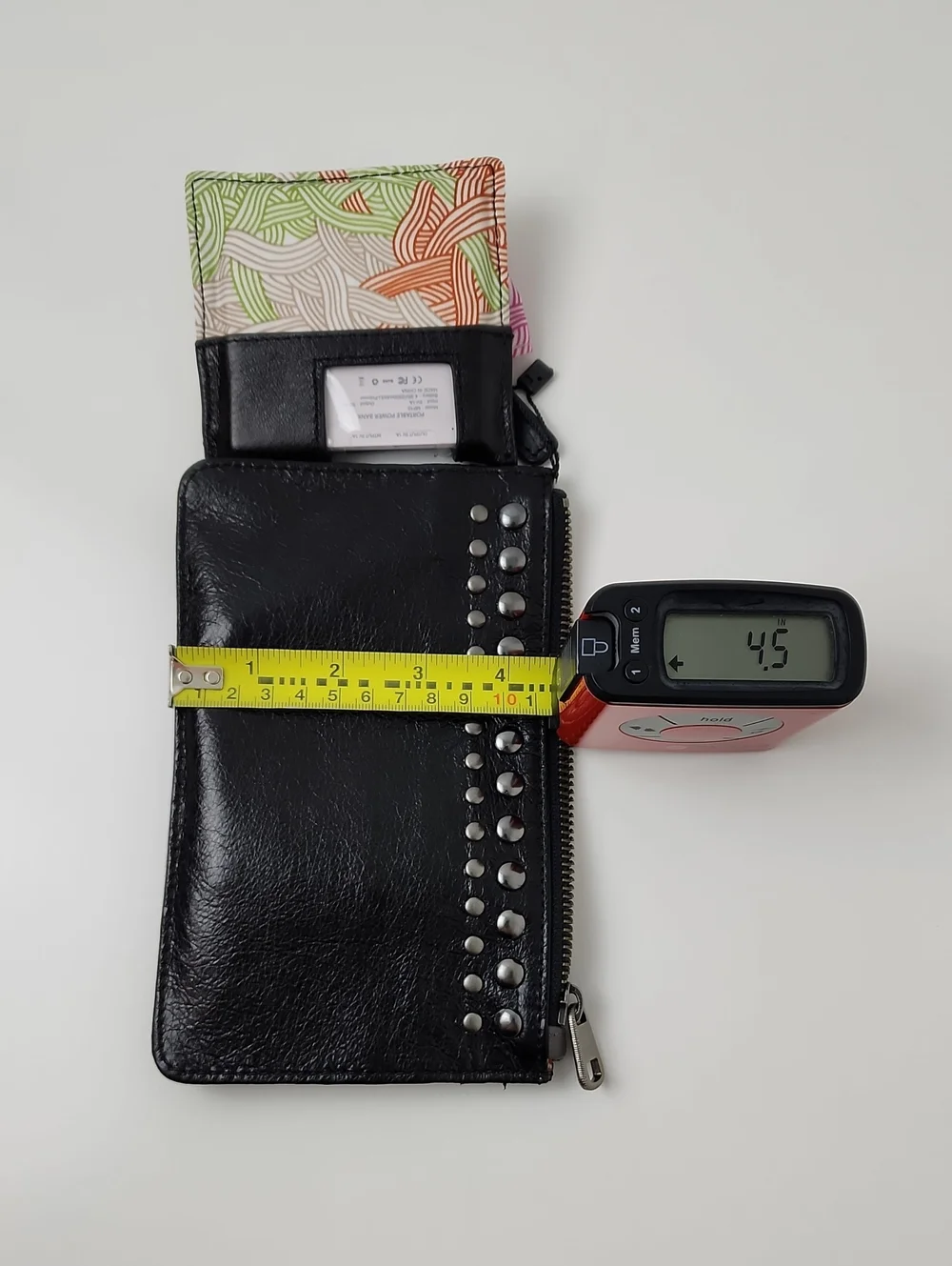 The Sak Portable Power Bank Studded Wristlet Leather Black